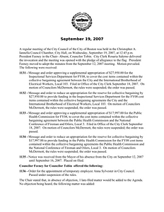 City Council meeting minutes