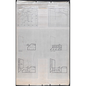 Harriet Tubman House floor plan of first floor, second floor, third floor and basement