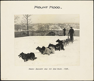 Harry Dockam and His Dog Team, Mount Hood: Melrose, Mass.