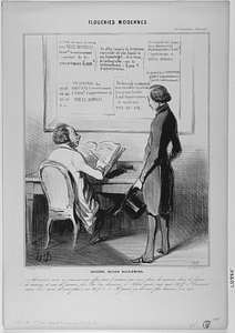 ANCIENNE MAISON MACAIRMANN. – Monsieur, nous ne pouvons vous offrir pour l’instant que trois places de nourrice, deux de femme de ménage et une de premier clerc chez un charcutier. – Alors rendez-moi mes 20 fr. – Comment, mon cher, mais ils sont placés vos 20 fr. !!… - Il paraît qu’ils sont plus heureux que moi.