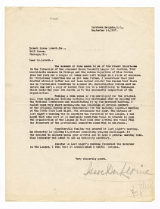 Letter from Isaac Don Levine to Robert Morss Lovett, September 16, 1927