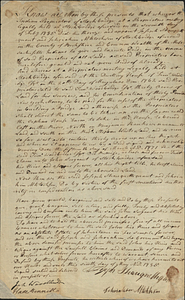 Deed of land in Stockbridge from the Indian Proprietors of Stockbridge to John Sergeant