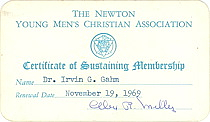 YMCA Membership Card