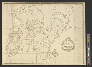 A map of the Indian nations in the southern department, 1766