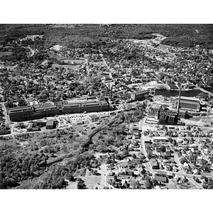 Center area, industrial buildings and residential area, Sanford, ME