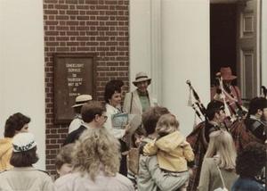 Guests Outside the Cole Memorial Chapel.