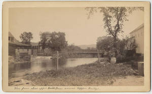 Upper dam, upper bridge, and Sacketts Brook photographs.