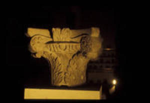 Capital in Montpellier museum carved with foliage and flowers