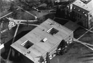 Aerial view of Sawyer Library