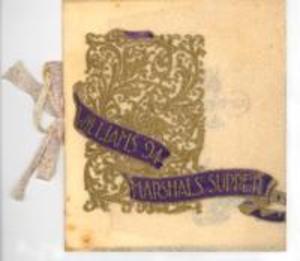 Menu for the Williams College Class of 1894 Marshals' supper