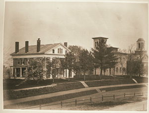 President's House, Morgan Library, and College Hall at Amherst College