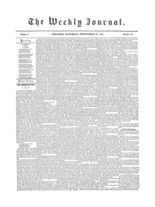 Chicopee Weekly Journal, September 23, 1854