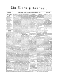 Chicopee Weekly Journal, November 17, 1855