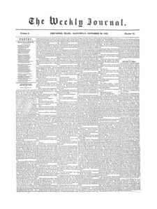 Chicopee Weekly Journal, October 20, 1855