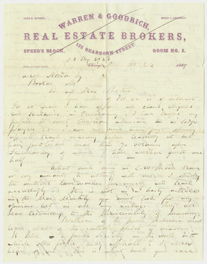 Letter from Rob Morris to Jacob Norton, 1867 February 26