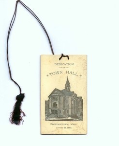 Town Hall Dedication Booklet, 1886