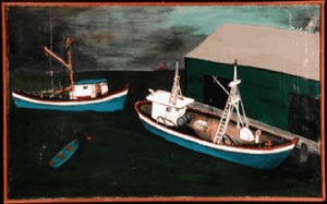 "Pidhaska (Two fishing boats)" Jack H. Hall (1913-2002)