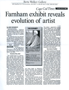 Farnham Exhibit at Berta Walker Gallery June 1999