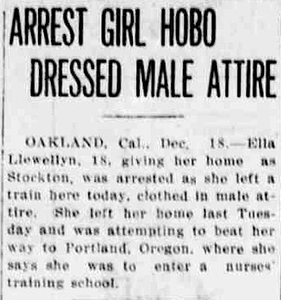 Arrest Girl Hobo Dressed Male Attire