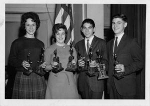 Suffolk University students receive awards at the 1963 Recognition Day