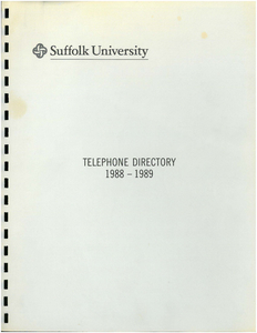1988-1989 Suffolk University Telephone Directory