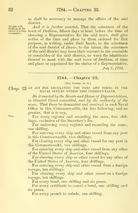 1784 Chap. 0022 An Act For Regulating The Fees And Forms In The Naval Offices Within This Commonwealth.