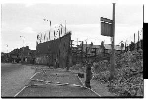 Andersonstown RUC/PSNI station, West Belfast. Advanced stages of demolition. Images taken in the years immediately following the change from RUC to PSNI.