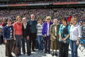 Pilgrims from Castlewellan, Co Down, at the 2012 50th Eucharistic Congress, Final Day Ceremony, 17th June, at Croke Park GAA Stadium, Dublin