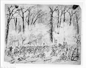 Battle of Pittsburgh Landing, Shiloh, Tennesee: Left Wing Near the Peach Orchard