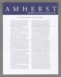 Amherst College annual report to secondary schools, 2004