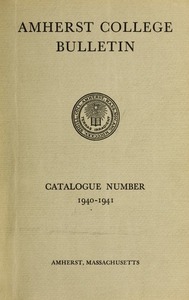Amherst College Catalog 1940/1941