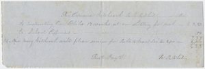 Edward Hitchcock receipt of payment to R. R.? White, 1838