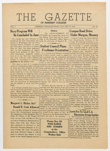 The gazette of Amherst College, 1944 January 21