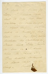 Emily Dickinson letter to Elisabeth (Currier) Dickinson