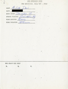 Citywide Coordinating Council daily monitoring report for Roslindale High School by Linda Davis, 1975 December 4