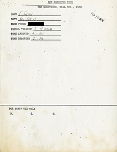 Citywide Coordinating Council daily monitoring report for South Boston High School's L Street Annex by Fenwick Smith, 1976 February 13