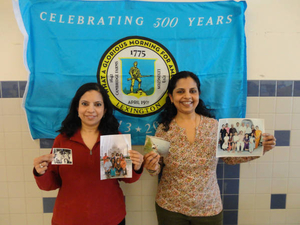 Geeta Kannan and Sudhah Balasuryan at the Lexington Mass. Memories Road Show