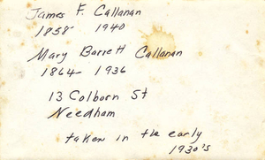 Paternal grandparents--Mary and James Callanan (2 of 2)