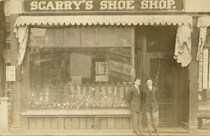 Scarry's Shoe Shop postcard