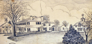Homestead pen and ink drawing