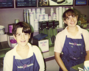 Mike and Theresa DiDonato working at Baskin Robbins (Farm Hill)