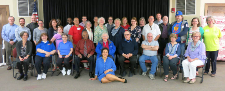 Volunteers and staff at the Brockton Mass. Memories Road Show