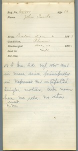 Tewksbury Almshouse Intake Record: Burke, John