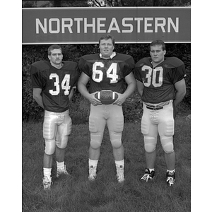 Three Northeastern football players