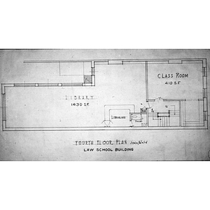 Floor plans for the fourth floor of the Law School Building