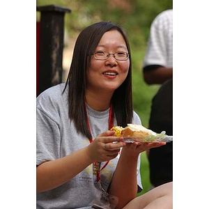 Qinrui Pang at the move-in dinner