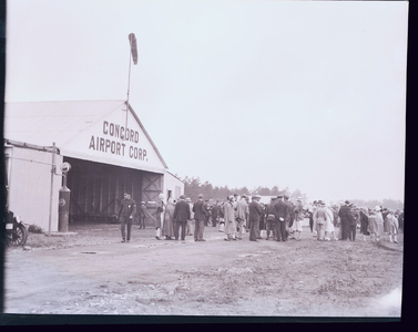 Charles Lindbergh at the Concord airport, Concord, N.H., 1927