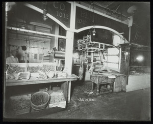 Interior view of Quincy Market, Berry-Wales Company stall, Boston, Mass.