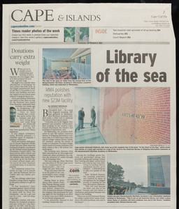 "Library of the sea," Cape Cod Times, September 8, 2011