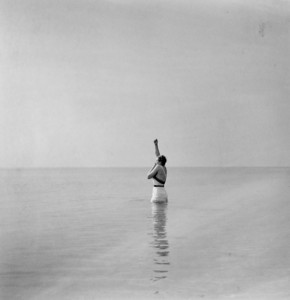 Woman in water, Newport, R.I., 1955
